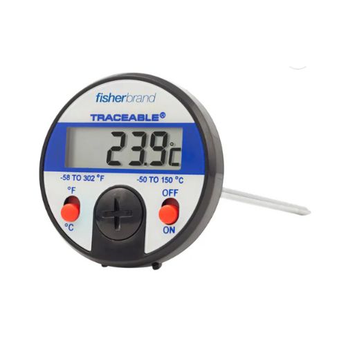 Fisherbrand™ 數位溫度計帶不鏽鋼探針及LCD螢幕 (-50°C to +150°C)
